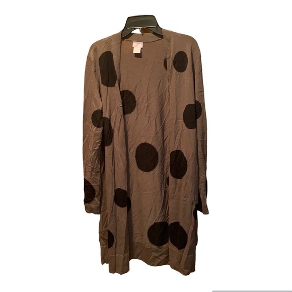 Chico's Open Front Dot Cardigan Size 0 - Picture 1 of 6